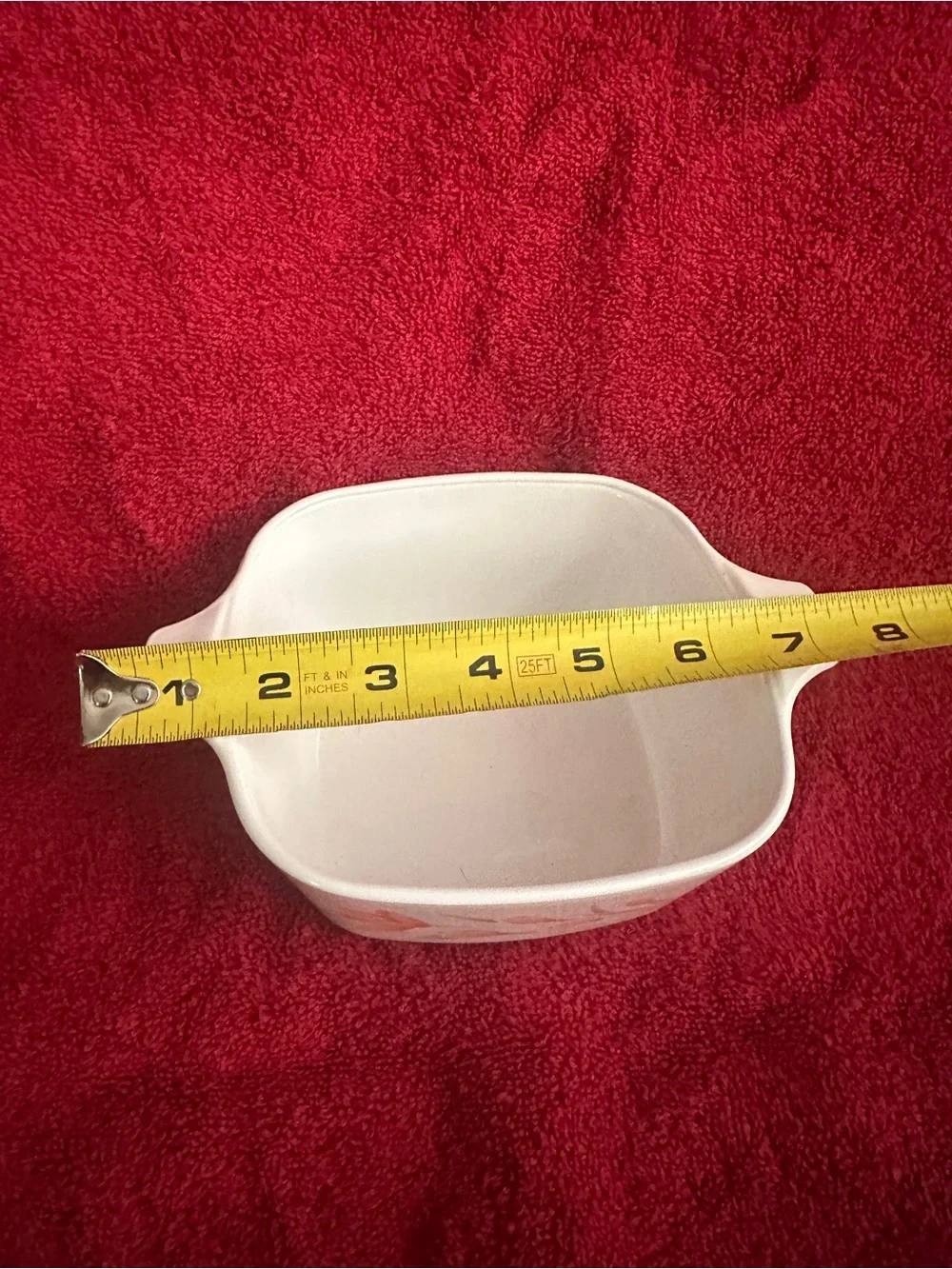CORNING WARE PEACH FLORAL CASSEROLE P-43-B USA MADE